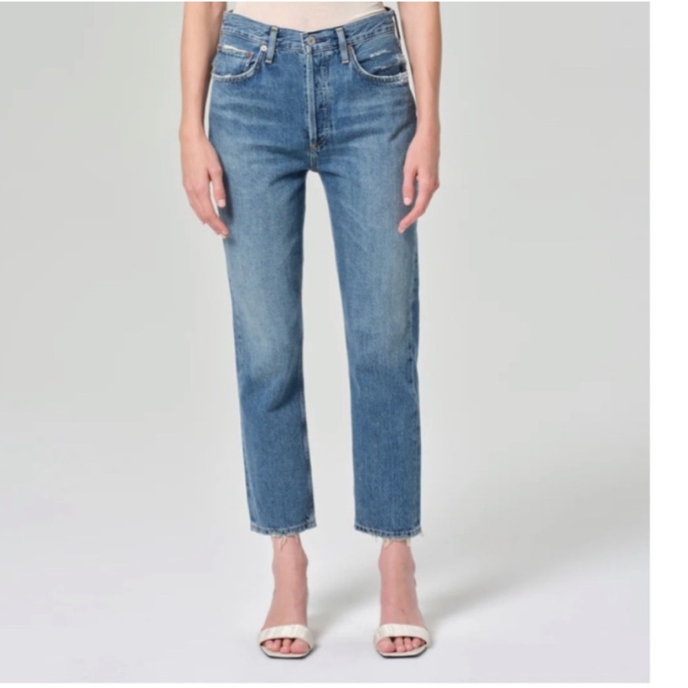 Agolde Blue Ankle & Cropped Jeans 100% Cotton - Picture 13 of 13